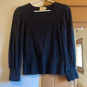 Nation Black Shirt with Ruching